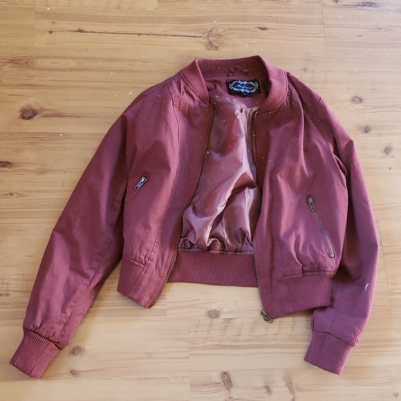 Ambiance Jackets & Blazers - Bomber jacket, maroon